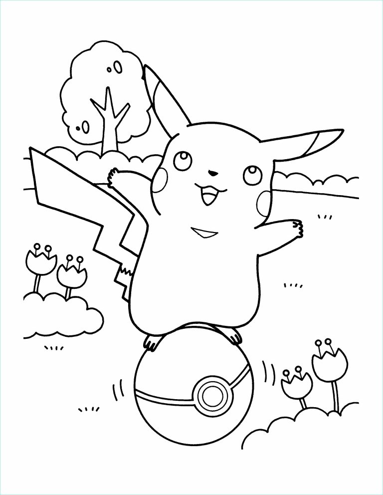 Coloriage à Imprimer Pikachu