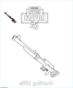 Coloriage Arme fortnite Impressionnant Images Coloriage Hunting Rifle fortnite Jecolorie