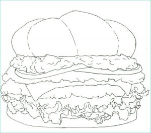 Coloriage Burger Luxe Photos Hamburger Coloring Pages Coloring Home