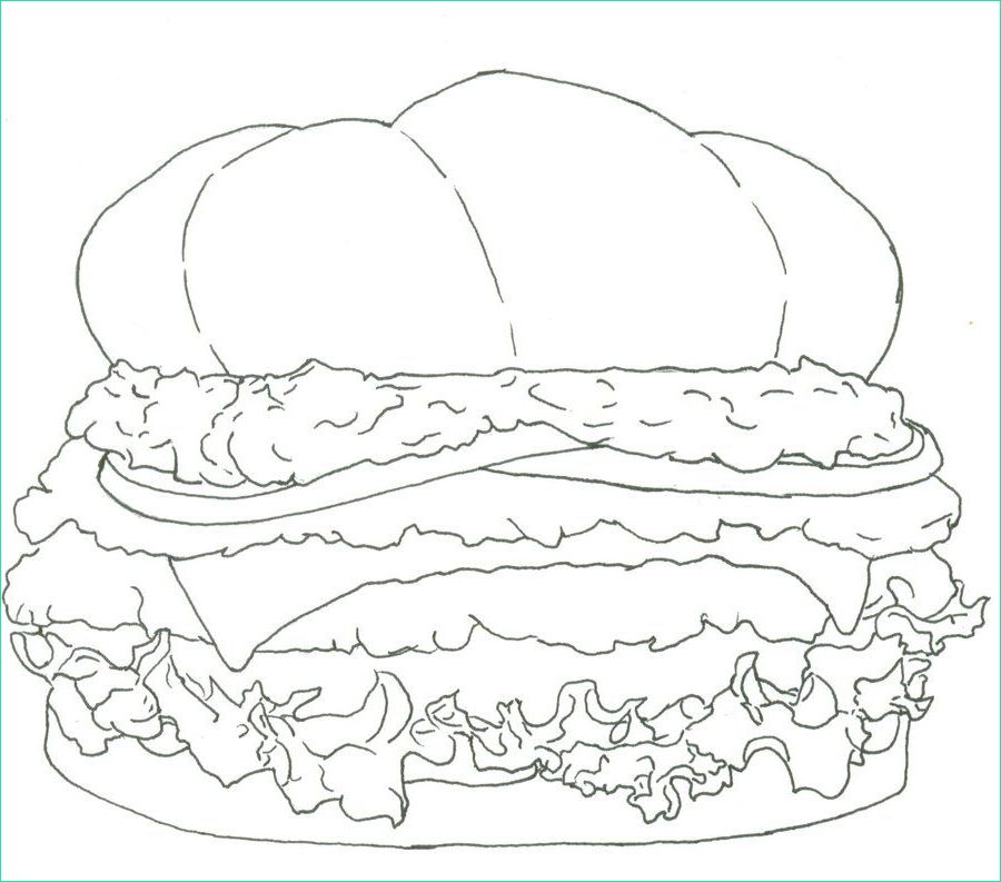 Coloriage Burger Luxe Photos Hamburger Coloring Pages Coloring Home