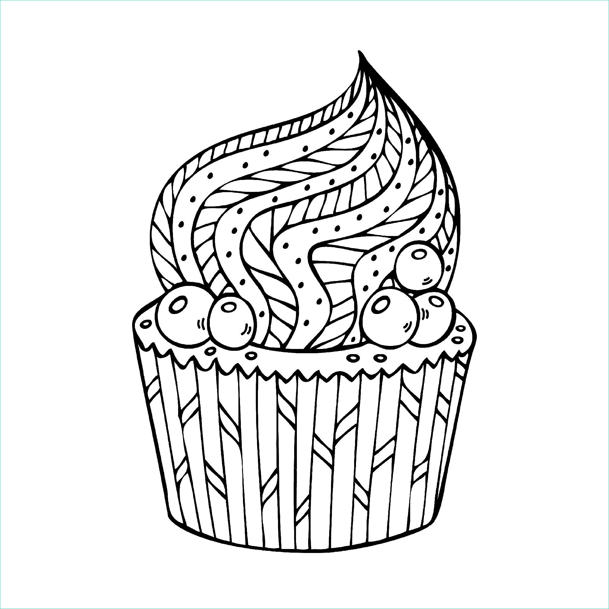 Coloriage Cup Cake Beau Photographie Simple Cupcake à Colorier Coloriage Cupcakes Et Gateaux