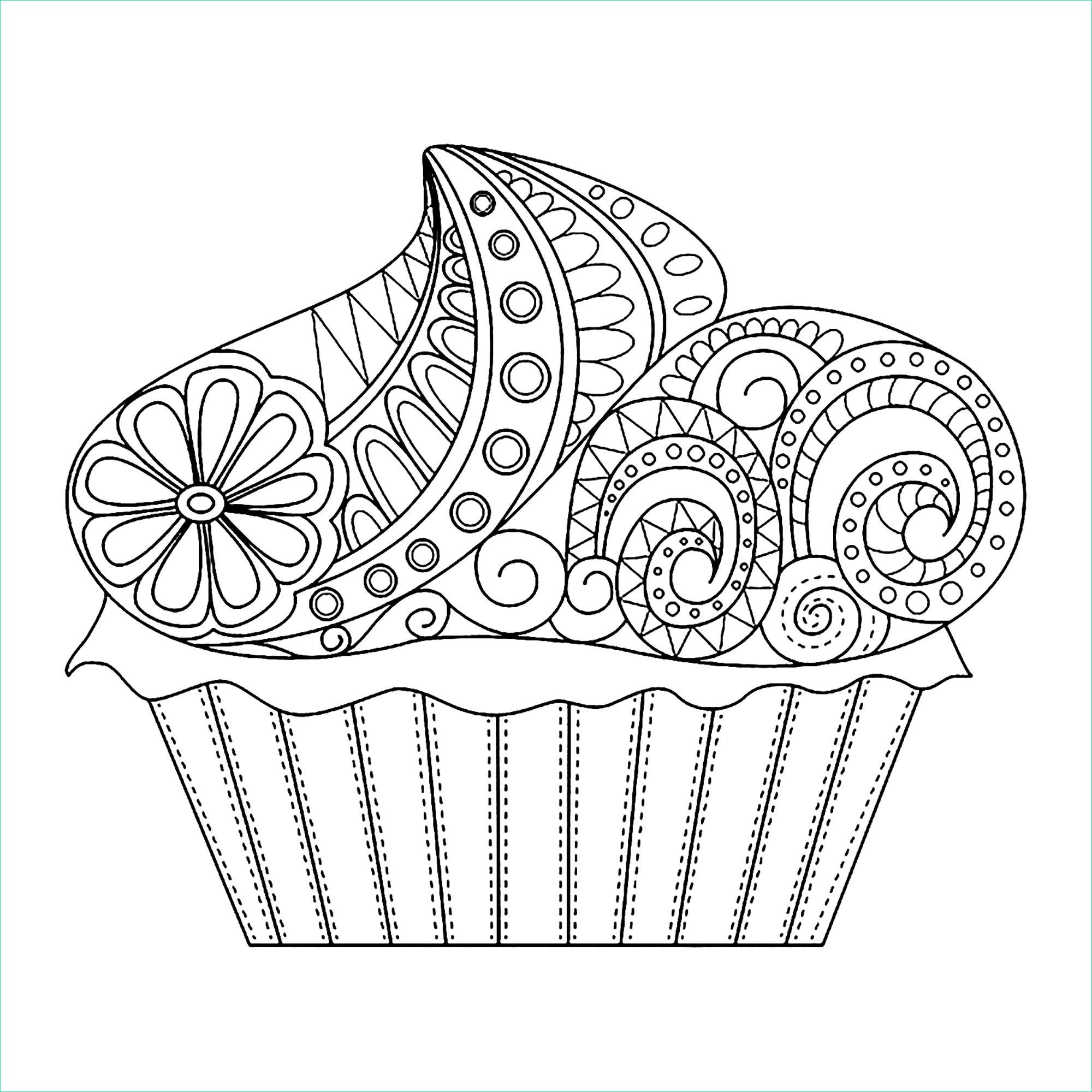 Coloriage Cup Cake Élégant Stock Cupcake Zentangle Coloriage Cupcakes Et Gateaux