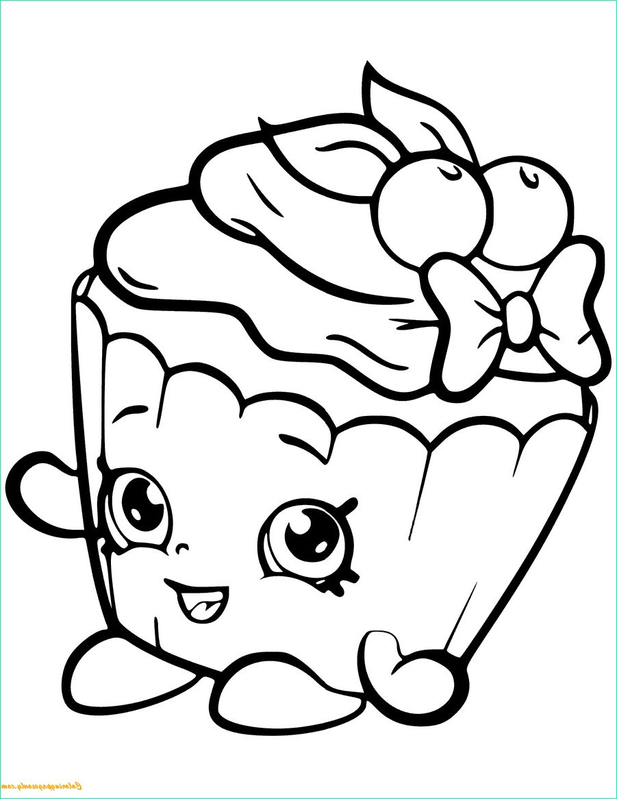Coloriage Cup Cake Impressionnant Photos Cherry Nice Cupcake Shopkin Season 6 Coloring Page Free