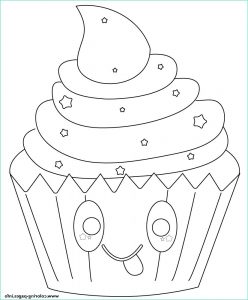 Coloriage Cup Cake Nouveau Stock Kawaii Cupcake with Stars Coloring Pages Printable