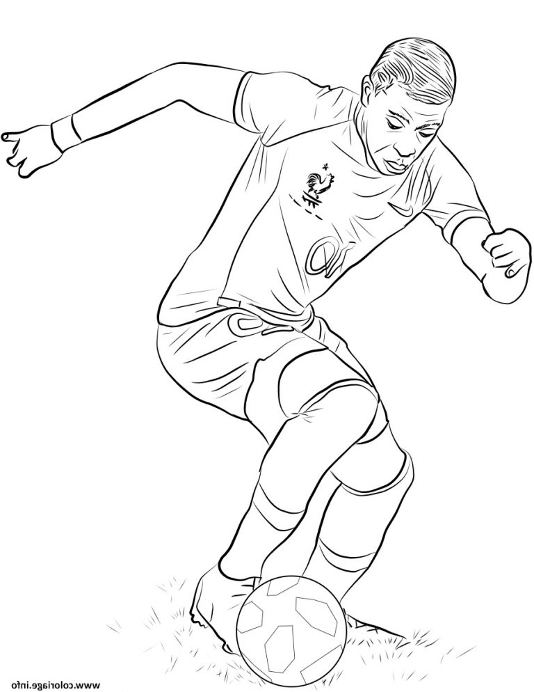 Coloriage Equipe De France 2018 Luxe Collection Coloriage Kylian Mbappe