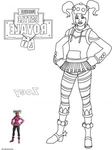 Coloriage fortnite à Imprimer Cool Photos Coloriage Zoey fortnite Girl Jecolorie