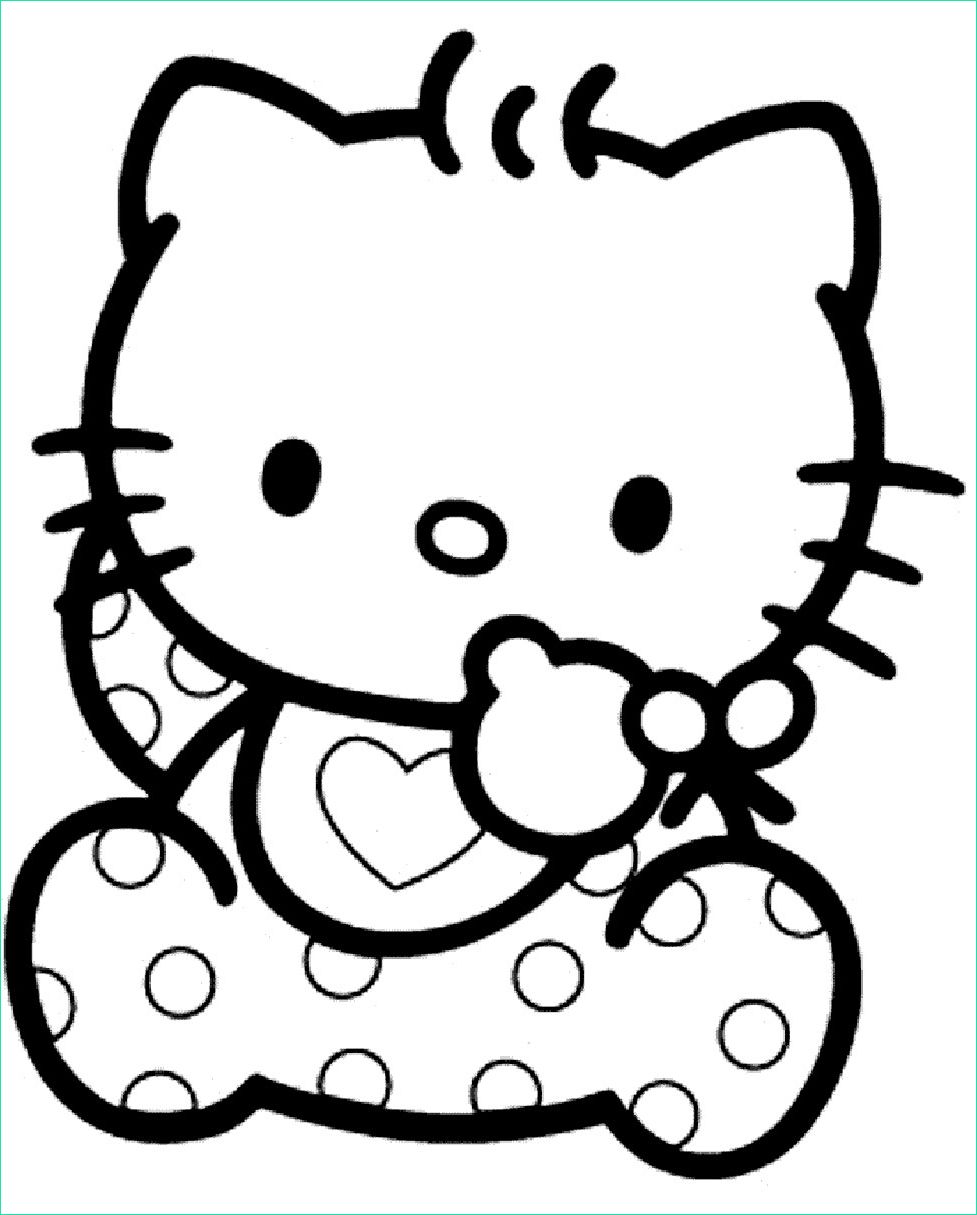 Coloriage Hello Kity Inspirant Image Coloriage Hello Kitty Saint Valentin à Imprimer Et Colorier
