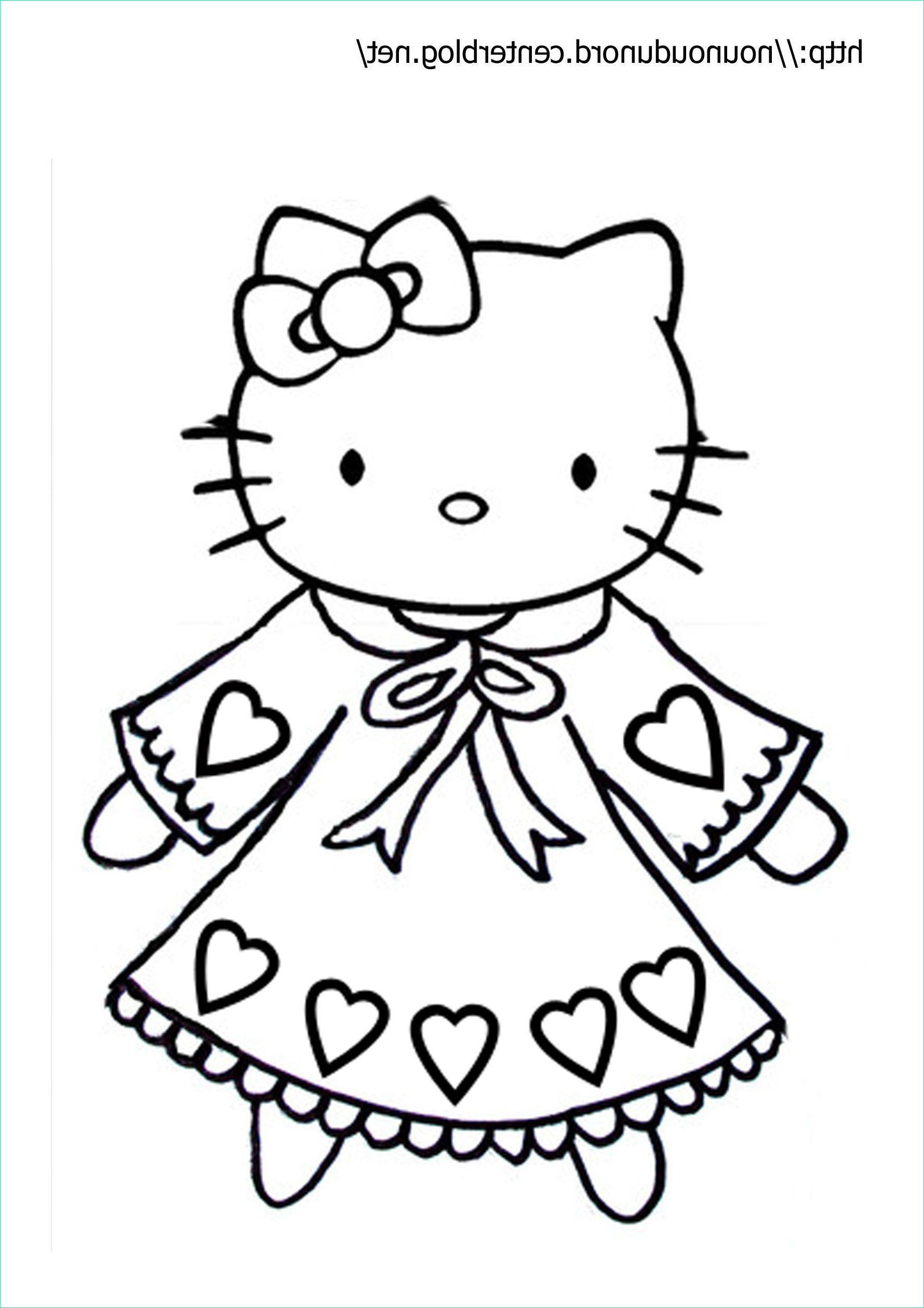 Coloriage Hello Kity Luxe Image Coloriage Hello Kitty A Imprimer