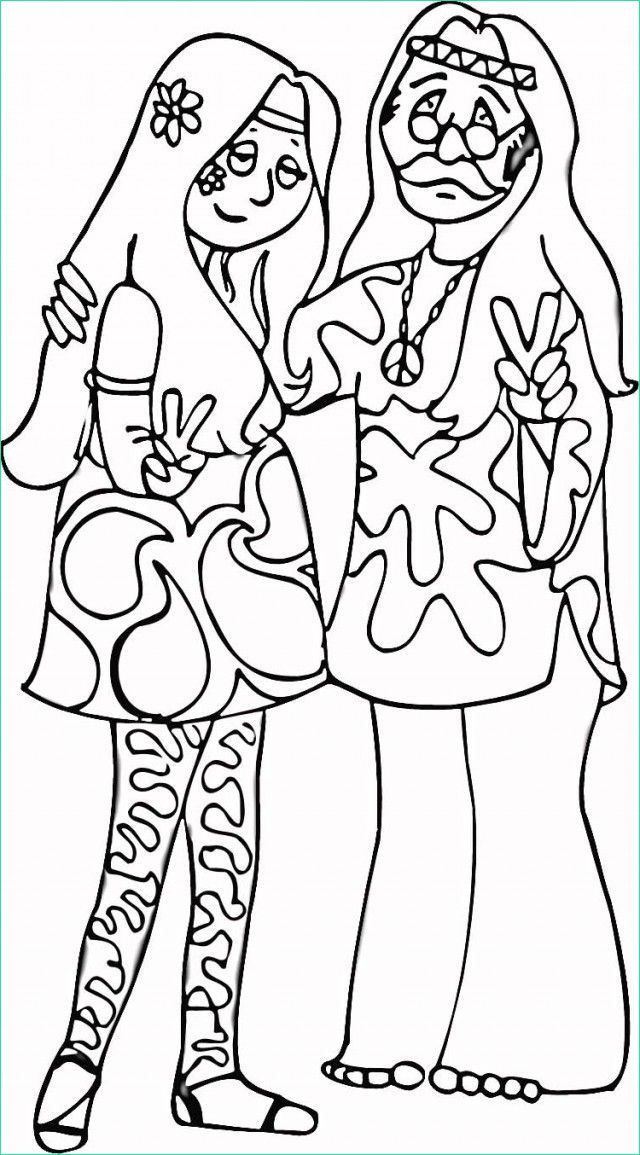 Coloriage Peace and Love Beau Photos Hippie Coloring Pages Printable Coloring Pages