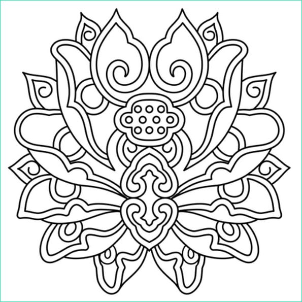 Dessin A Imprimer Mandala Fleur Nouveau Stock Fleur De Lotus Mandala Coloriage Fleur De Lotus Mandala