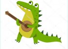 Dessin Crocodile Mignon Élégant Photos Personnage De Crocodile De Dessin Animé Mignon Jouer
