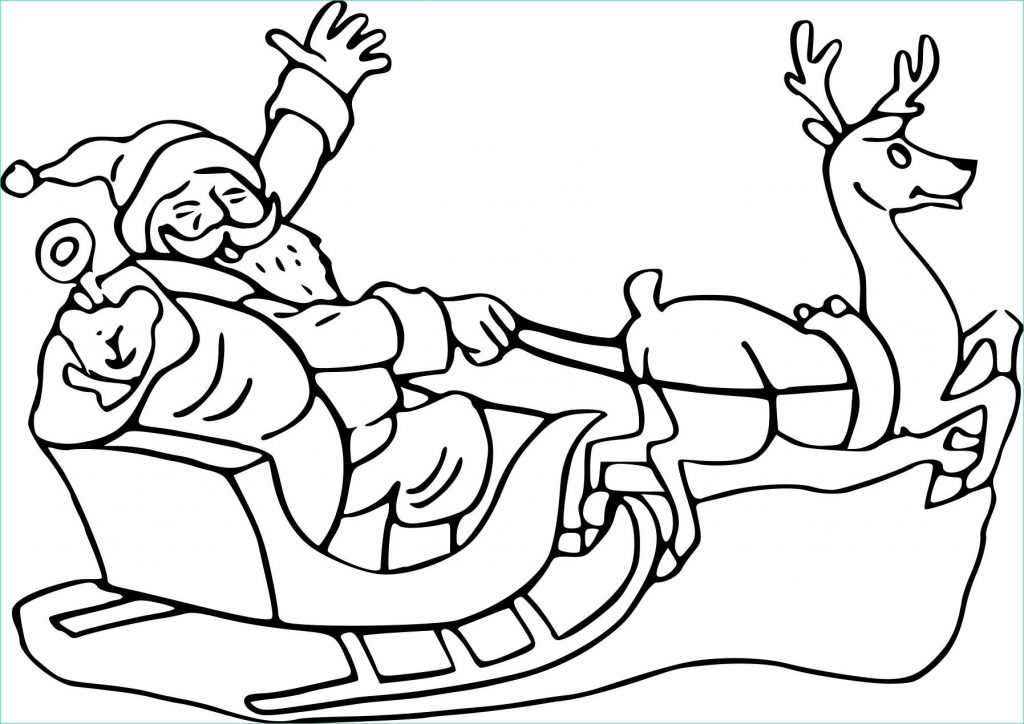 Dessin De Traineau Luxe Photos Coloriage Traineau Pere Noel à Imprimer