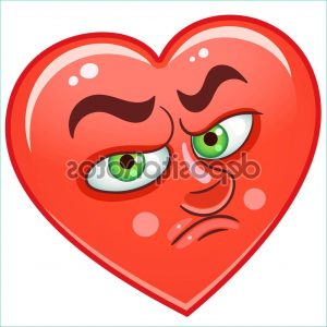 Dessin Emoji Coeur Beau Stock Cœur Des émoticônes Emoji De Smiley — Image Vectorielle