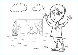 Dessin Foot Facile Nouveau Photos Black and White Cartoon Illustration Of Cute Boy Playing
