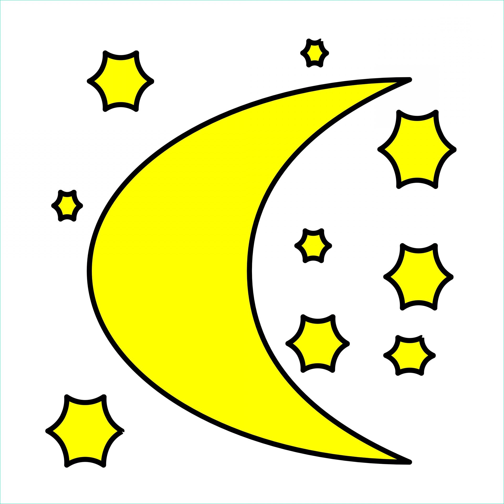 Dessin Lune Et Etoile Élégant Stock Lune Et Les étoiles Stock Libre Public Domain