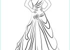 Dessin Robe De Princesse Élégant Collection Dessin à Colorier D Une Robe De Mariée Chic Avec Une