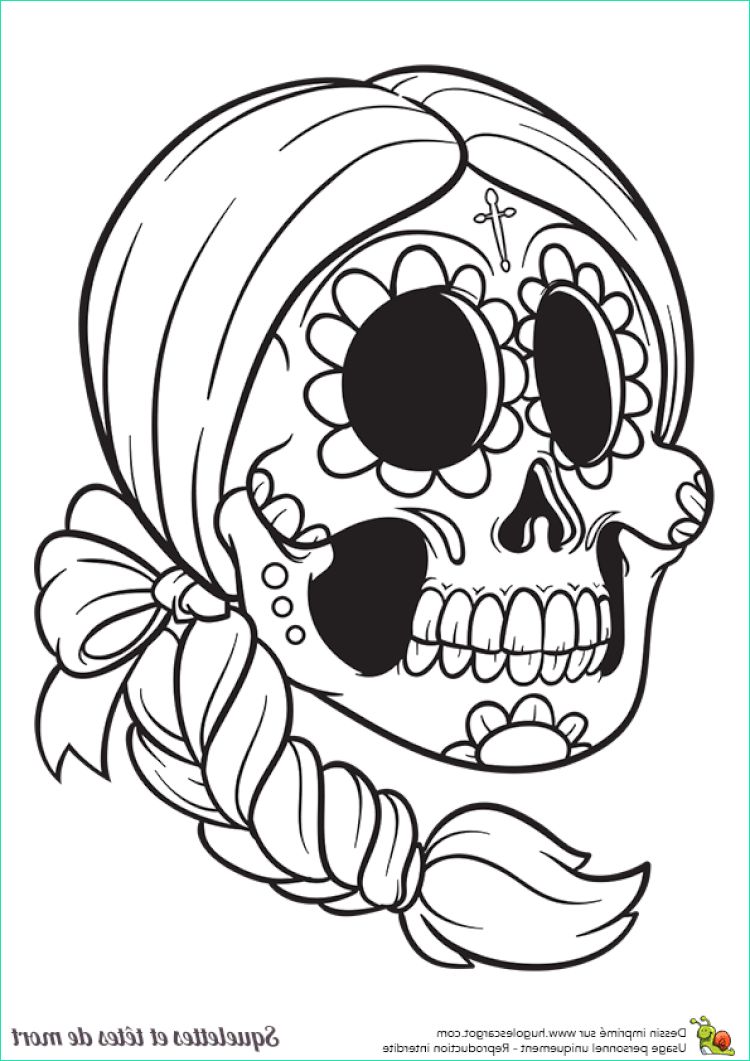 Dessin Tete De Mort A Imprimer Beau Image Inspiration Coloriage A Imprimer Tete De Mort Mexicaine