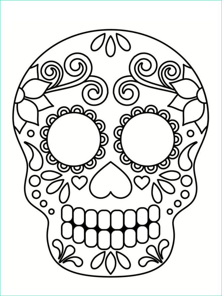 Dessin Tete De Mort A Imprimer Unique Photos Coloriage Tête De Mort Mexicaine 20 Dessins à Imprimer