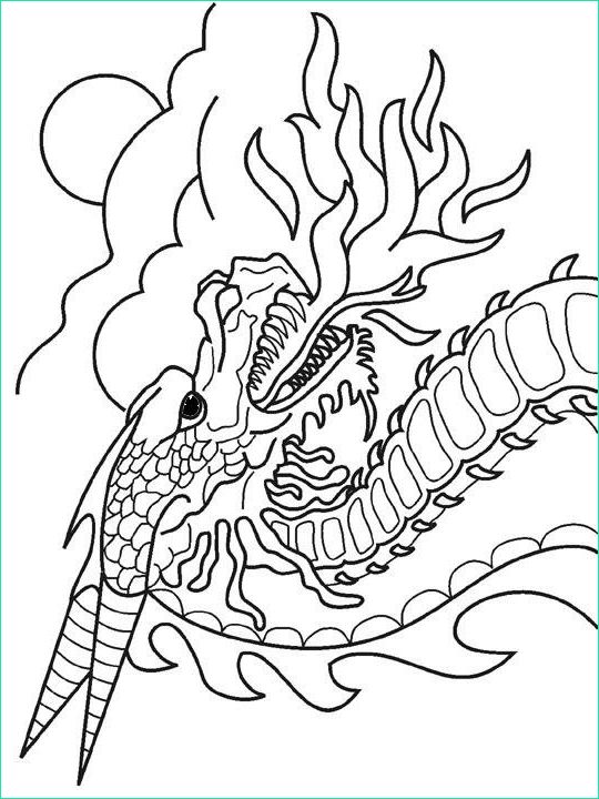 Dragon Chinois Dessin Simple Beau Photos Coloriage Dragon Chinois De Feu Dessin Gratuit à Imprimer