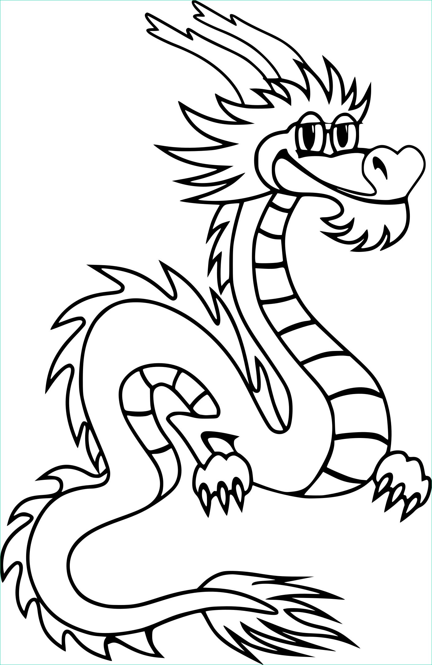 Dragon Chinois Dessin Simple Bestof Images Coloriage Dragon Chinois Marrant à Imprimer Sur Coloriages