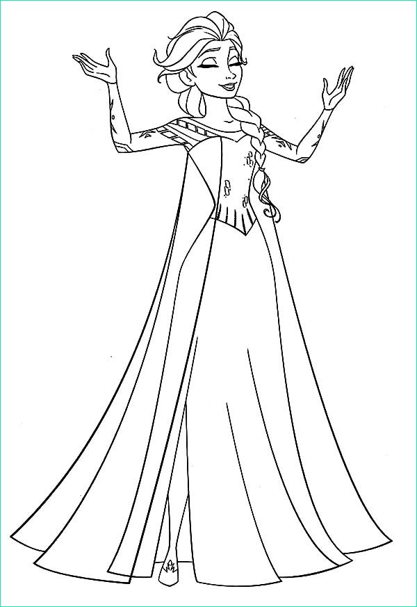 Elsa Coloriage Inspirant Galerie Queen Elsa Singing Coloring Pages Coloring Sky