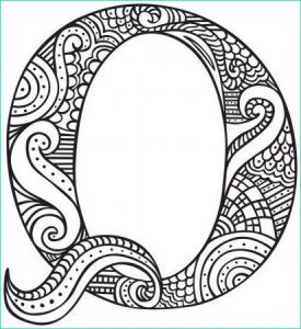 Lettre Mandala Unique Photos Lettre Illustrée Q — Illustration En 2020