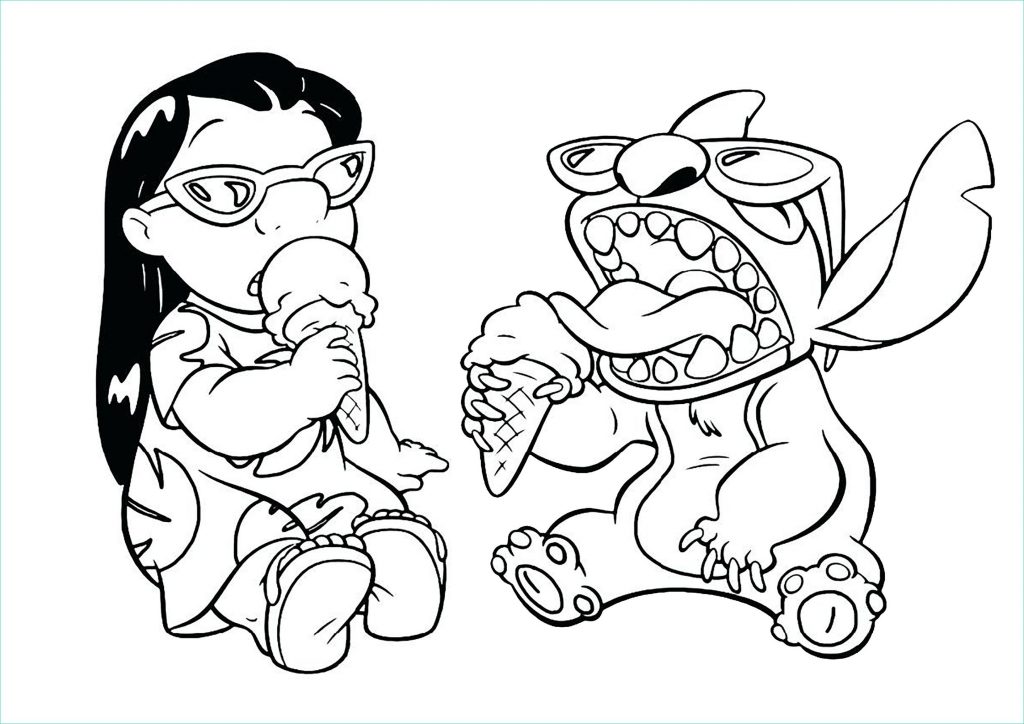 14 Beau De Lilo Et Stitch Coloriage Photos  Coloriage  Coloriage