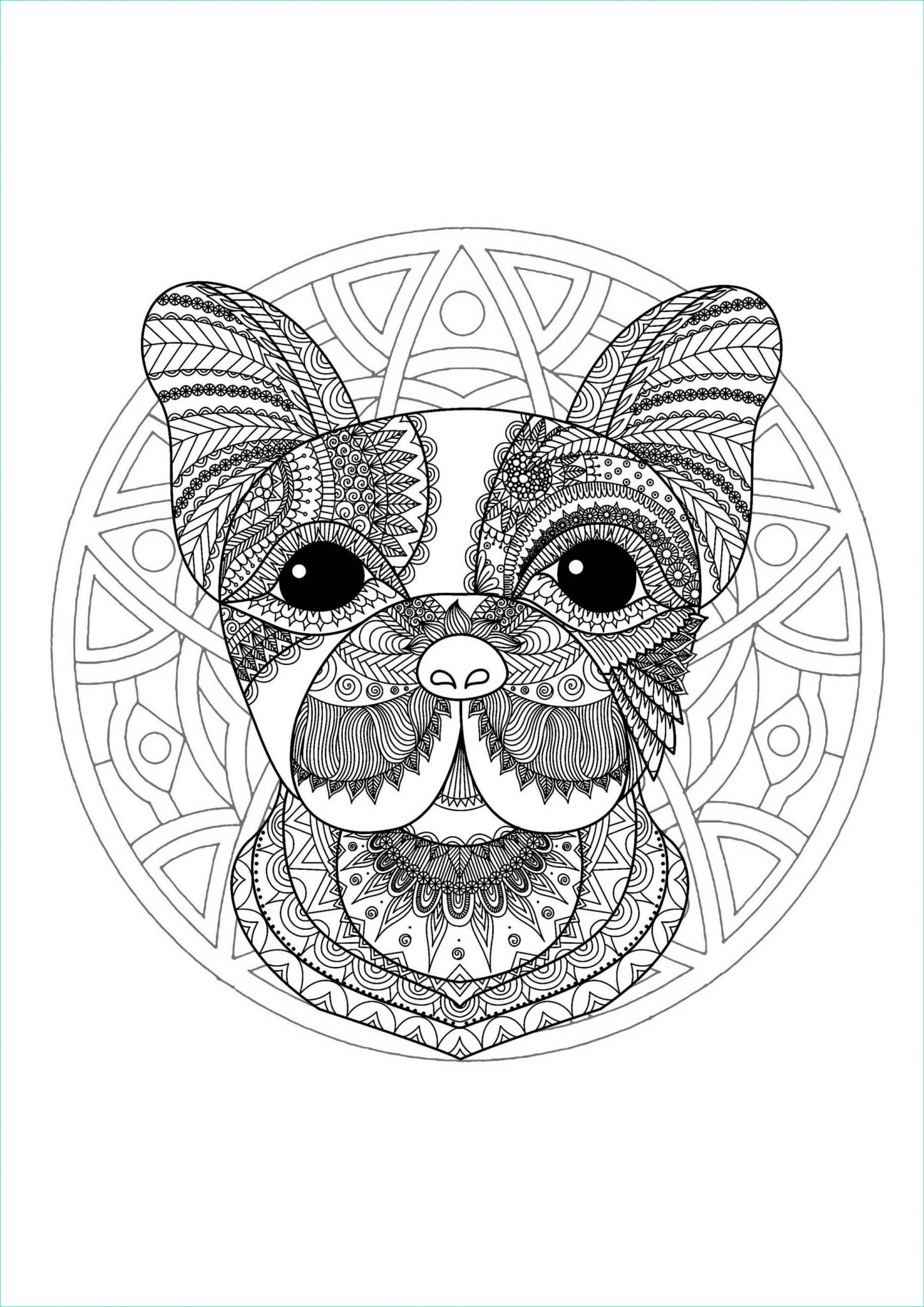 Mandala De Chien Cool Photos Mandala Tete Chien 1 Mandalas Coloriages