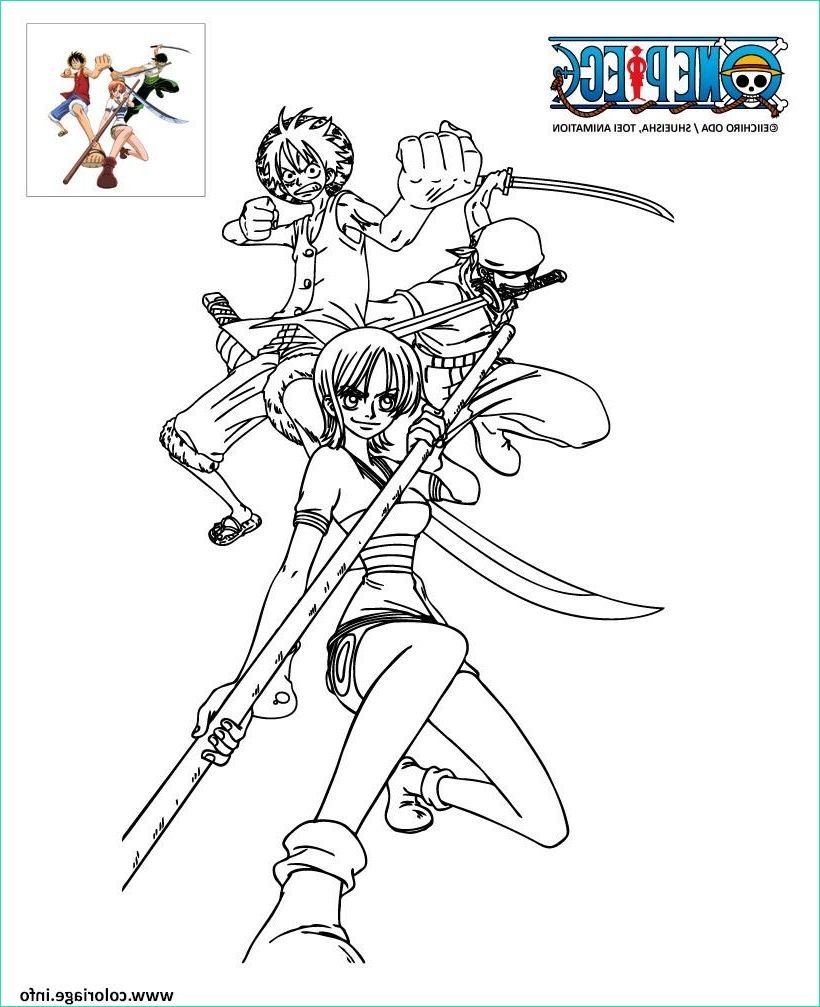 One Piece Coloriage Cool Images Coloriage E Piece Trois Personnages Dessin