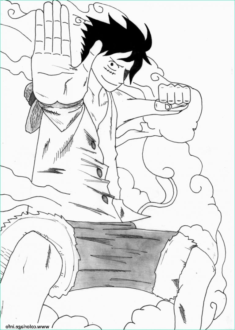 One Piece Coloriage Cool Photos Coloriage Luffy Gear 2 Epiece Dessin