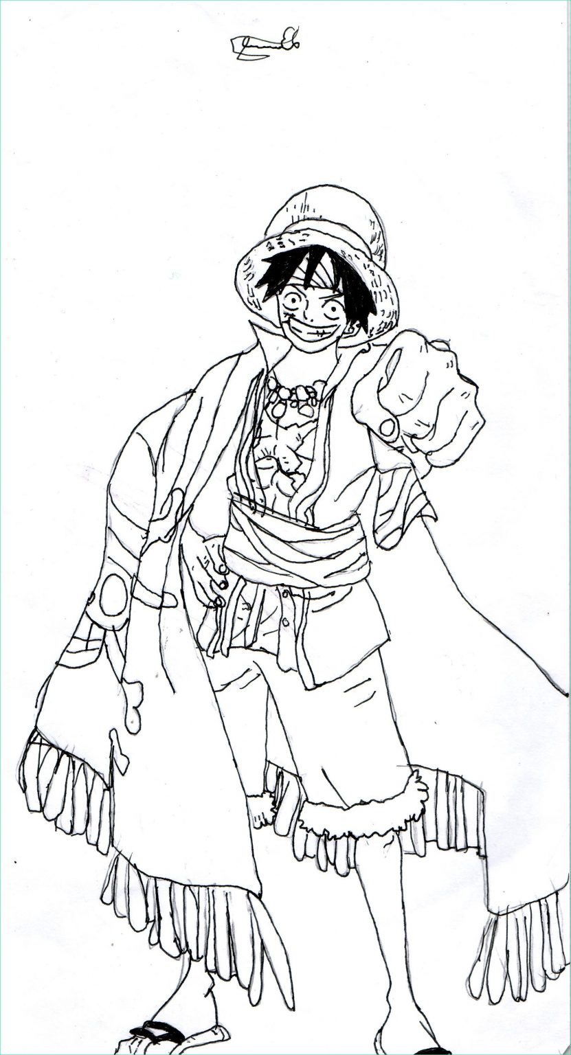 Dessin A Colorier One Piece 12 Meilleur De One Piece Luffy Dessin Stock - Coloriage : Coloriage