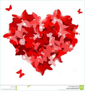 Papillon Coeur Bestof Photographie Red Heart with butterflies for Valentine S Day Love