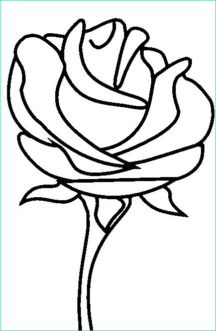 Rose à Colorier Élégant Collection Coloriage Rose à Dessiner Facile Dessin Gratuit à Imprimer
