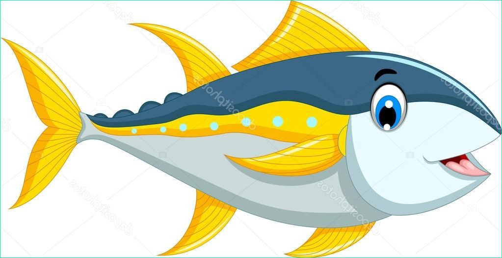 Thon Dessin Élégant Stock Illustration D Un Requin Avec Un Poisson — Image