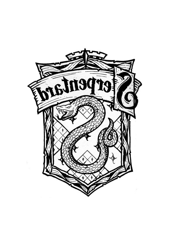 Blason Harry Potter à Imprimer Élégant Photos Coloriages Le Blason De Serpentard Fr Hellokids