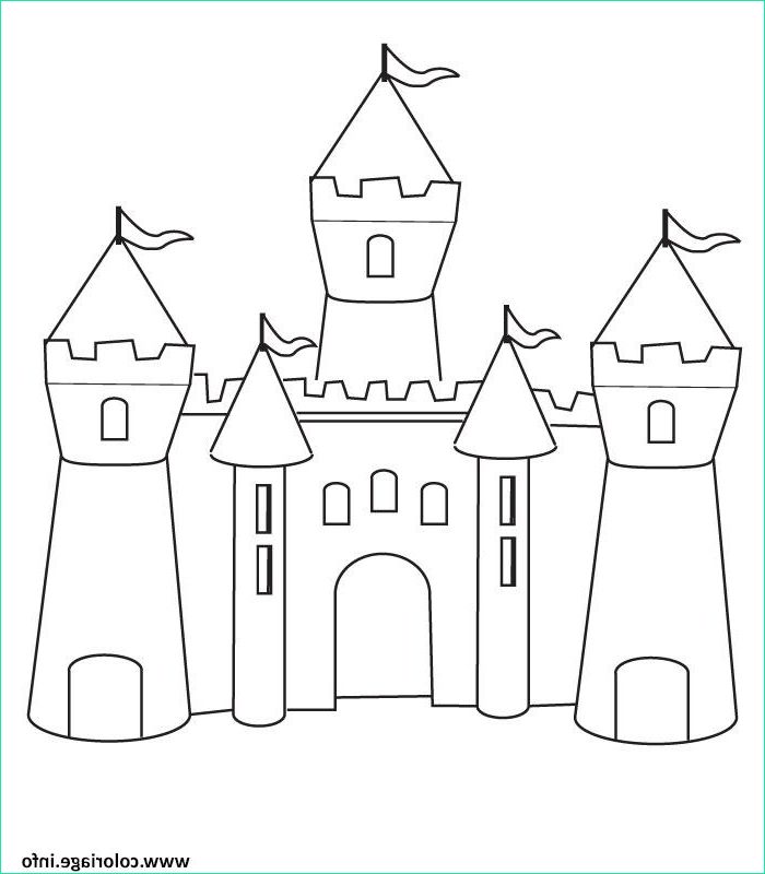 Chateau fort Dessin Luxe Collection Coloriage Chateau fort Maternelle Simple Jecolorie