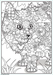 Coloriage Adulte Chat Beau Photos Coloriage Chat Adulte Animaux Dessin