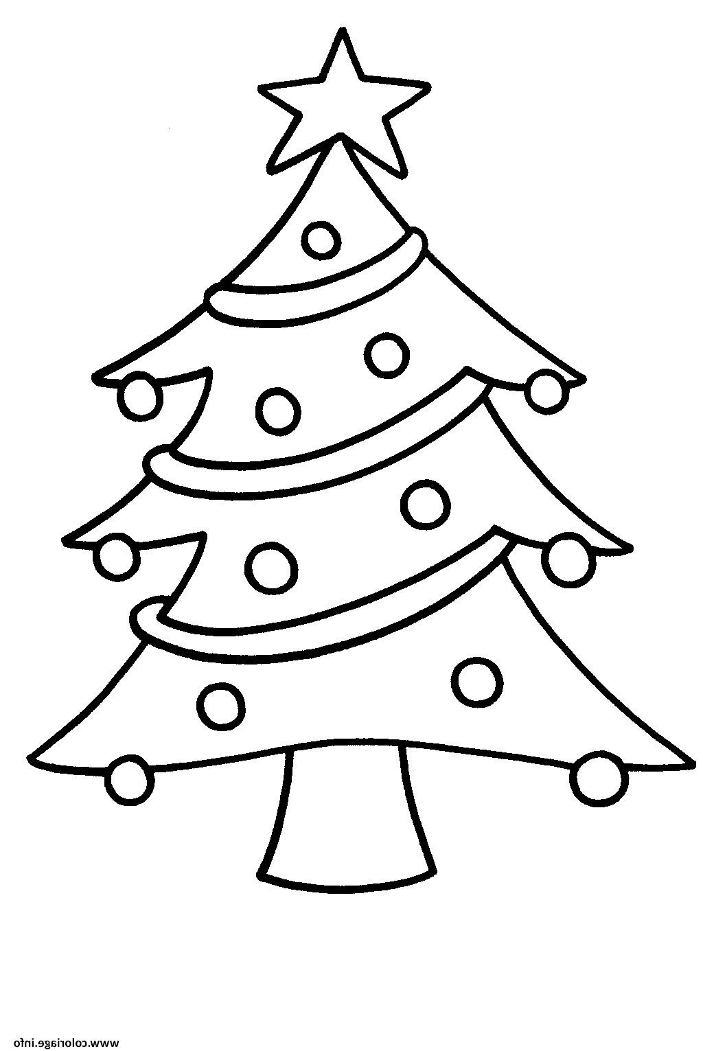 sapin de noel facile pour enfants coloriage