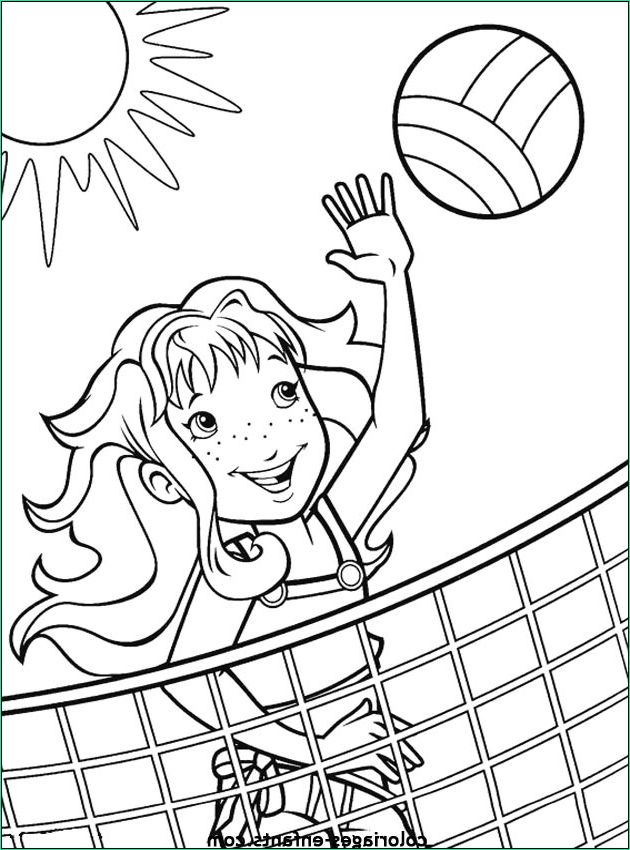 Coloriage De Sport Beau Photos Coloring &amp; Activity Pages Girl Playing Beach Volleyball