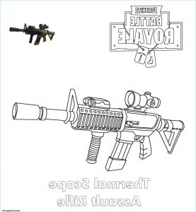 Coloriage fortnite Arme Luxe Photos Coloriage thermal Scope assault Rifle fortnite Jecolorie