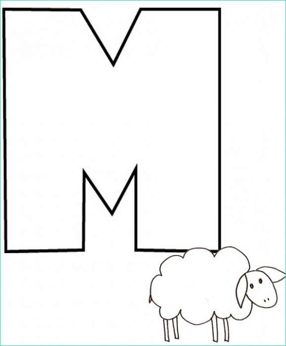 Coloriage M Cool Photos Alphabet Colorie Le M De L Alphabet Me Mouton