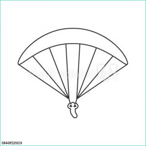 Coloriage Parachute Nouveau Collection &quot;black Outline Icon Of Paraglider On White Background
