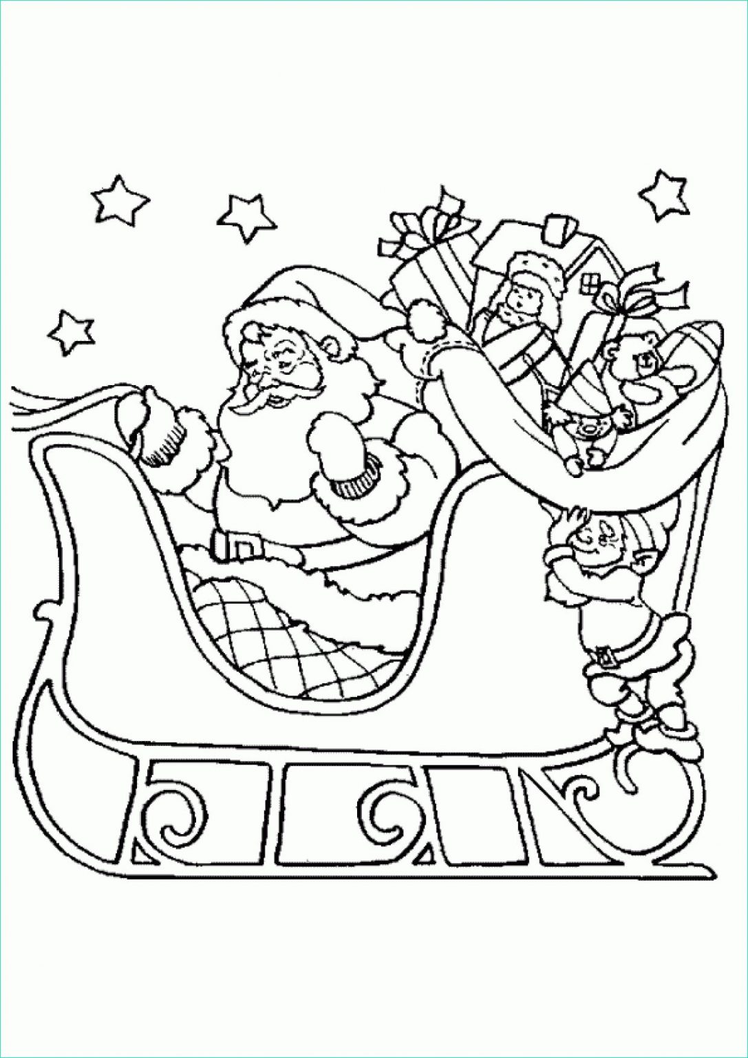 Coloriage Pere Noel Traineau Impressionnant Photos Coloriage Père Noël