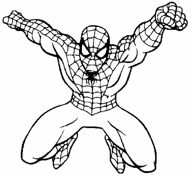 Coloriage Spiderman Facile Beau Photographie Coloriage Spiderman Maternelle En Action Dessin Gratuit à