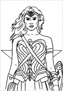 Coloriage Super Héroine Unique Photos Wonder Woman Interprétée Coloriage Wonder Woman