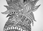 Coloriage Zentangle Luxe Photos Beautiful Detailed Pineapple Mandala Design Perfect for