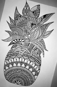 Coloriage Zentangle Luxe Photos Beautiful Detailed Pineapple Mandala Design Perfect for
