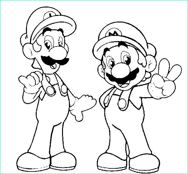 Dessin à Colorier Mario Cool Images Coloriage à Imprimer Personnages Célèbres Nintendo
