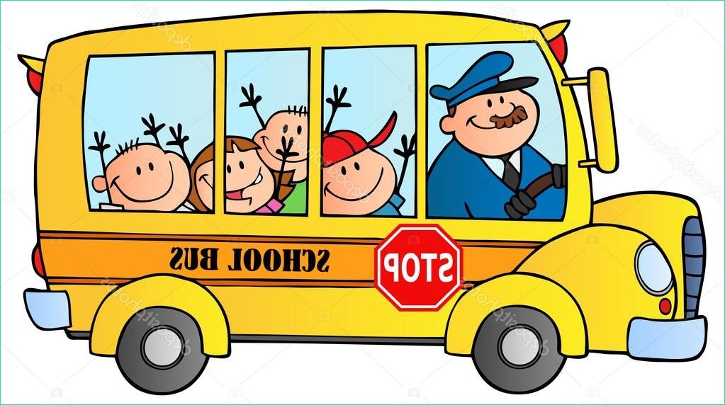 Dessin Bus Scolaire Inspirant Collection Autobus Scolaire Avec Les Enfants — Image Vectorielle