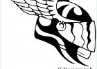Dessin Casque Moto Cross Unique Collection Stickers Décoratifs Muraux Sticker Casque Moto Ailé